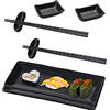 ACONDE Set Sushi da 2 Persone, Stoviglie per sushi, Set Piatti Sushi, Ciotole per Riso, Piattini da Salse, Bacchette, Set 8 Pezzi Confezione