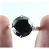 Certificato AGI Solitario Diamante Taglio Rotondo Nero 11.35 Ct Anello Mis. 8.50