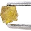 Surat*diamond*city Diamante Naturale Grezzo Forma CUBO Tiny 0.17 Carati Giallo
