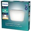 Philips LED Mauve, Plafoniera Quadrata, Luce Bianca Calda, 12W, Bianco