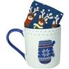 MUG GUANTO NEW BONE CHINA C/CALZINI COTONE