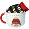 TAZZA COLAZIONE CAPPELLO NEW BONE CHINA C/CALZINI COTONE