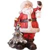 BABBO NATALE C/ALBERO RESINA C/LED