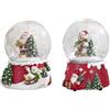 CARILLON PALLA DI NEVE ROMBI 2 SOGGETTI E COLORI ASSORT POLIRESINA