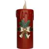 CANDELA CHRISTMAS ROSSA C/LED RESINA
