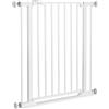 hauck Cancelletto di Sicurezza Porta con Soglia Piatta, White | Larghezza regolabile 75-80 cm con viti di fissaggio, apertura bidirezionale una mano, per bambini e cani in casa, senza fori