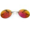 YAMEE Occhiali da sole rotondi con clip sul naso Matrix Morpheus Movie senza montatura con morsetto, 4 colori