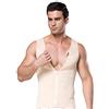 BaronHong - Camicia a Compressione Toracica da Uomo con Cerniera Originale per Nascondere Le ginocomastia