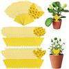 iPobie 60 Pezzi Trappole Mosche Adesivi,Giallo Trappole Appiccicose per Mosche,Lavagne Gialle Biadesivo per Giardino Anti Cimici Insetti Mosche
