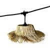 Lumisky Tahiti Light Connectable Catena luminosa collegabile da esterno, con paralume in iuta, stile bohémien, 7 lampadine a filamento, attacco E27, luce LED bianco caldo, lunghezza 6 m