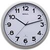 Maul Orologio da Parete MAULstep radiocontrollato Argento Silenzioso | lettura chiara, design discreto, cambio ora automatico, cornice robusta, batteria AA inclusa
