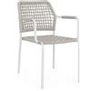 BIZZOTTO SEDIA CON BRACCIOLI RAJADA BIANCO 0666031