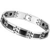 OIDEA Bracciale Braccialetto per Uomo Braccialetto Catena in Acciaio Inox Nero Argento