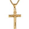 HZMAN 'HZMAN Stainless Steel Jesus Crucifix Cross Necklace Religious INRI Cross Pendant for Men Women with 24'' Chain Jewelry Gift'
