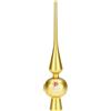 THUN, Puntale per Albero di Natale in Polistirene, Colore Oro con Decorazione Bianca e Rossa, 25 cm h