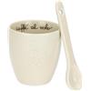 THUN, Caffeino Margherita con Cucchiaino in Porcellana, Ø 3.5 cm, 6.5 cm h, 110 cc, Cucchiaino 10 cm
