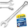 S&R Chiave Combinata Forchetta-Anello 30mm. Chiavi fisse, Chiave inglese. | Chiave Inglese combinata 30mm · Acciaio Cr-V forgiato a caldo · Testa 12 punti · Angolati 15° · Doppia cromatura antiruggine