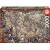 Sonstige Verlage Educa - Mappa del mondo dei pirati, puzzle da 2000 pezzi