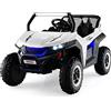 COSTWAY 12V Auto Elettrico per Bambini, Macchina Fuoristrada a 2 Posti, Macchina Elettrica con Luci Suoni, Regalo per Bambini 3-8 Anni, 118x74x71 cm (Bianco)