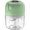ZMdooreasy Tritatutto elettrico USB, 250 ml, strumento da cucina per macinare rapidamente aglio, noci e verdure (verde)