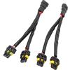 HEITIGN 2 Pezzi 9005 9006 Maschio a Femmina Faro 2 Vie Splitter Cavi Faro Adattatore Cablaggio per Camion Pickup LED Cavo Spina