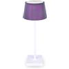Majestic CLELIA - Lampada da tavolo LED RGB senza fili ricaricabile, Lunga durata, Dimmer Touch, Luce Calda-Naturale-Fredda, per interni ed esterni IP54, H38cm, Viola