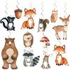 NATOSU Set Decorativo per Festa Baby in Stile Woodland, 12 Girandole Sospese Pretate per Baby Shower Animali del Bosco, Decorazione Bentornato a Casa Baby
