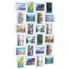 Relaxdays Cornice Portafoto Multipla, 24 Fotografie da Parete HxL 59 x 68, Verticale & Orizzontale, Porta-Foto, Bianco