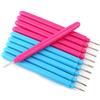 Walfront 10Pz Carta Penna Quilling, Quilling Ago Carta Rullo, Strumenti Mestiere di Carta Fai Da Te (Rosa/Azzurro)