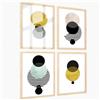 Nacnic ® - Set di 4 Poster Moderni Eclissi Solare - Stampe Vintage - Decorazioni da Parete - Quadri Moderni per Soggiorno - Poster A3