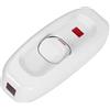 Aramox Interruttore ON/off Interruttore Lampada, AC 250V 10A in Linea ON/off Lampada da Tavolo Lampada da Tavolo Interruttore Cavo con Spia LED (Bianco)