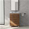 Parama Mobile bagno a terra 70cm tre cassetti push&pull rovere barok con lavabo bianco lucido | Yaku