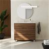 Parama Mobile bagno a terra 90cm tre cassetti push&pull rovere barok con lavabo bianco lucido | Yaku