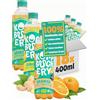 KOMBUCHERY Mix Raw Kombucha BIOLOGICO | 18 x 400 ml | Tè fermentato con colture intestinali attive | Basso contenuto di zucchero e basso contenuto calorico | Non pastorizzato, probiotico