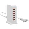 POANES LEENFAER Caricatore Multiplo 50W, 6 Porte USB, Stazione di Ricarica per iPhone, Samsung Galaxy, Huawei, HTC, LG
