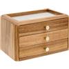 Atmosphera PORTAGIOIE ASSIA 3 CASSETTI CM.25 IN LEGNO DI ACACIA