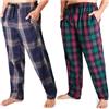 Get Trend Pantaloni Pigiama Uomo e Adolescenti M-3XL, Pacco da 2 Caldo e Traspirante Pantalone con Tasche Regali per Lui