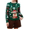 Saodimallsu Maglioni Natalizi Famiglia Donna Uomo Bambini Unisex Maglione di Natale Motivo Renna Maglione Invernale