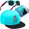 Get Trend Minecraft | Fortnite | Super Mario | Spongebob Cappello Baseball Occhiali da Sole Bambino Set, Protezione UV 100%, Essenziale Vacanze, Regalo per Ragazzi