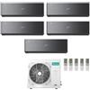 Hisense CONDIZIONATORE HISENSE PENTA SPLIT ENERGY PRO X BLACK 9000+9000+9000+9000+9000 BTU WIFI INVERTER 5AMW105U4RQC A++