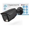 Amcrest Telecamera IP PoE AI UltraHD 4K (8MP), FOV 129°, visione notturna a colori da 14,9 m, telecamera di sicurezza per esterni, rilevamento di esseri umani e veicoli, deterrente attivo, 4K @15fps