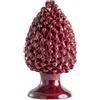 BEVILACQUA PIGNA DECORATIVA, CERAMICA SICILIANA BORDEAUX, S - h 25 x L 13 cm