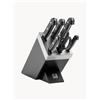 ZWILLING Ceppo portacoltelli autoaffilante con 5 coltelli e 1 paio di forbici Gourmet - Nero