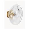 Nova Luce Applique con luce regolabile King, varie misure - Oro, Trasparente