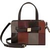 DUDU Borsa Donna Piccola in Vera Pelle, Borsa a Mano con Tracolla Regolabile e Removibile, Mini Bag con Chiusura Zip Patchwork