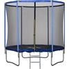 HOMCOM Ø244-426 cm Trampolino Elastico da Esterno per Adulti Blu e Nero | Tappeto Elastico per Adulti da Giardino, Bordo Imbottito, Giochi da Giardino e Casa