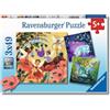 Ravensburger Puzzle Creature fantastiche, 3 Puzzle di 49 Pezzi, Età Consigliata 5+, Puzzle per Bambini, Stampa di Alta Qualità, 05181 6