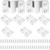 Foonary 16 ganci per cornici per carichi pesanti, 53 x 30 mm, in acciaio inox, per mobili, fissaggio a parete, ganci da avvitare, per quadri pesanti, specchi, opere d'arte