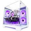 Avalon Gaming PC da gioco VENOM White, raffreddamento ad acqua, ARGB, WLAN+ Bluetooth, con Intel®, 64 GB di RAM, 500 GB SSD, AMD RX 570 8GB, Win 11 Pro