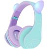 PowerLocus Cuffie Powerlocus P2 Kids viola/turchese con auricolari